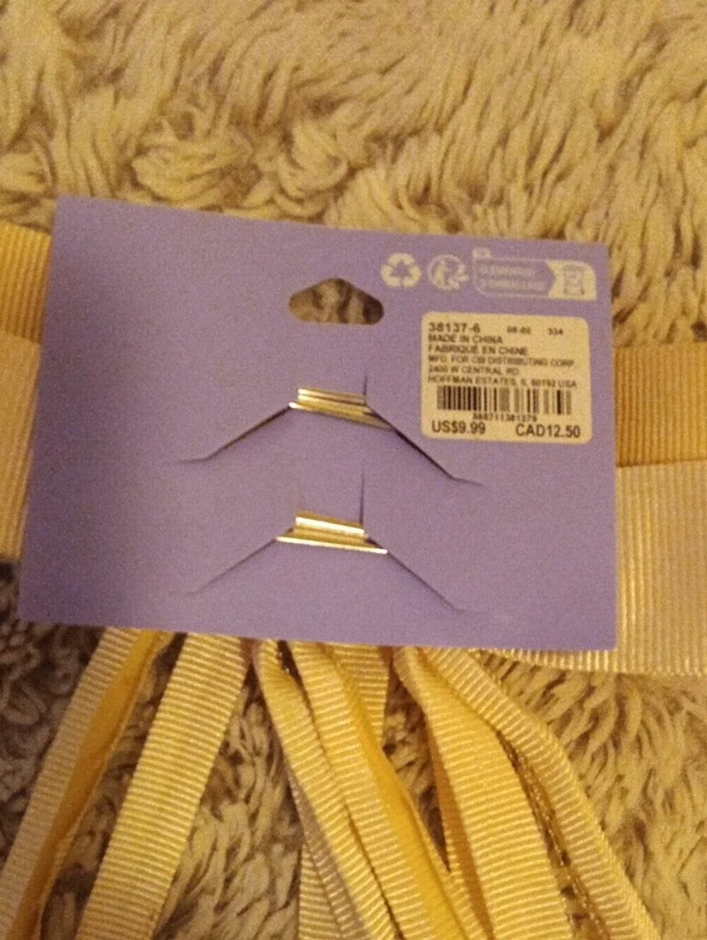 Claire's Ribbon Hair Bows in Pink, Cream, Gold, Brown, Gray
